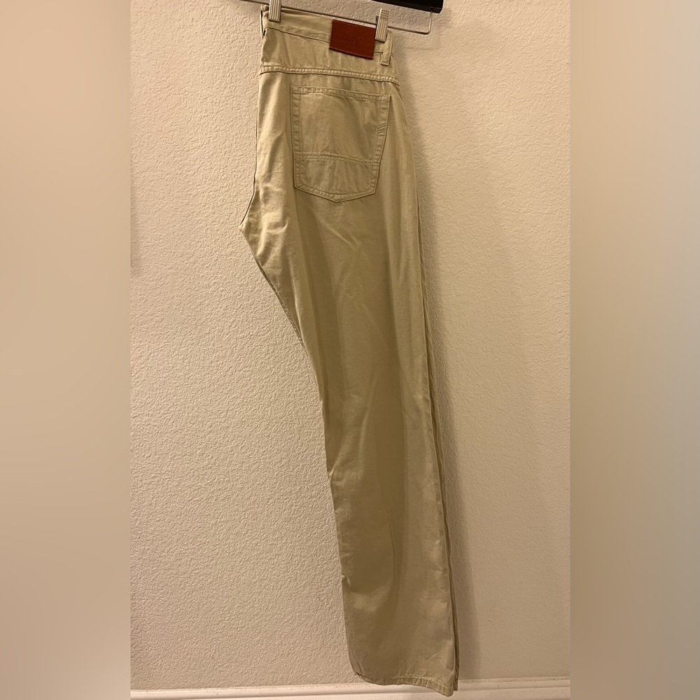 Billy Reid Garment Dyed Slim Jeans in Tan - Made in the USA - Size 32
